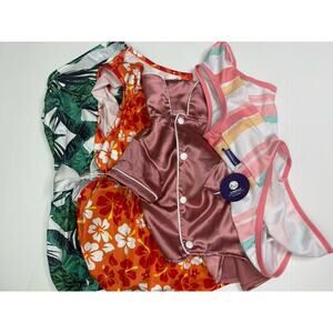 Lot Of 4 Female Dog Dress Clothing Pajama Size XL